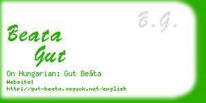 beata gut business card